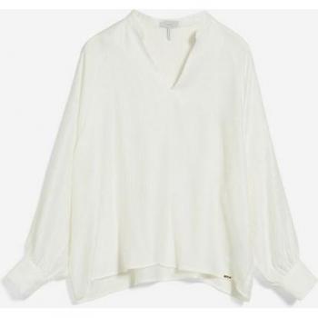 CINQUE White Ruched Sleeve Blouse – Medium