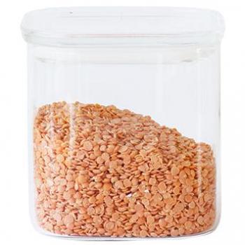 Contenant en verre carré 800ml Pebbly