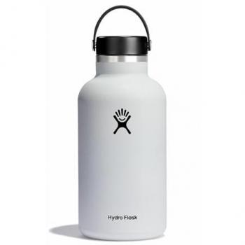 Hydro Flask 64 oz Wide Mouth – Flex Cap, 1,90 l, Color Last™ Pulverbeschichtung, weiß