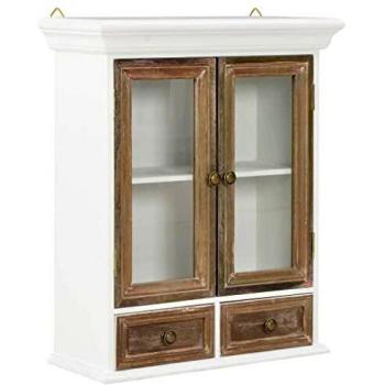 Wall Cabinet in White, 49x22x59 cm, Engineered Wood, vidaXL
