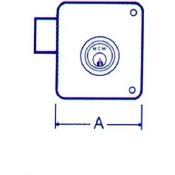 Serrure MCM 2524PR-80 à Cylindre Rond Gauche