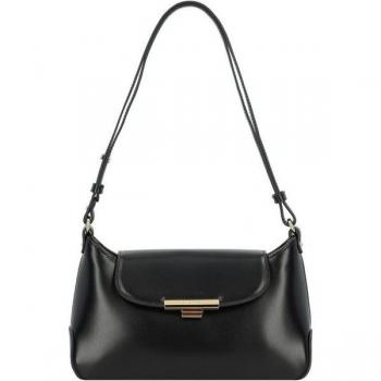 Sac à rabat en cuir noir Suave Evenly