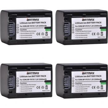 2Pcs 2500mAh NP-FV70 Battery with LCD Charger for Sony NP-FV Series