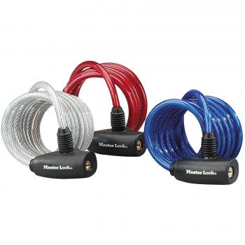 MASTER LOCK Vélo & Accessoires : Pack 3 Câbles à Clé Commune – 1,80 m