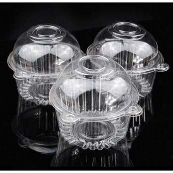 Plastic Muffin Case with Dome Lid, 100 Pieces