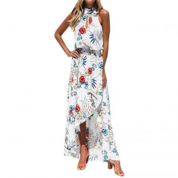 Robe d'été longue à fleurs pour cérémonie