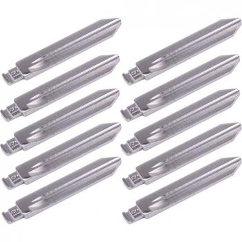 10x Uncut Key Blade Type 19 Metal Flip for Ford Montego