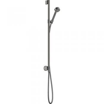 Hansgrohe Axor One Kit Douche Murale 1 Jet 75 mm Raccordement Mural Chromé Noir Poli