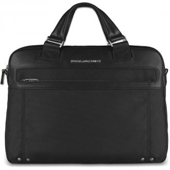 Piquadro Link Laptoptasche 15, Schwarz, mit iPad®-Fach
