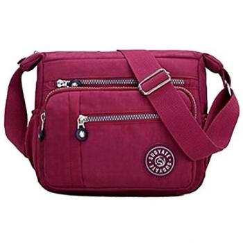 Womens Multi Pocket Casual Crossbody Messenger Handbag for Travel Shopping Hiking Daily Use