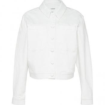 Comma Identity verkürzte Boxy‑Fit Jacke – Weiß, Damen 42