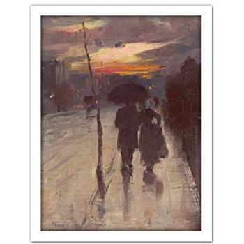 Artery8 “Going Home” – 18″ × 24″ Large Framed Art in White