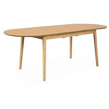 Mesa de Comedor Ovalada Extensible SWEEEK para 6 a 8 Plazas, 160x90x75 cm