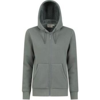 Felpa foderata in sherpa con cappuccio e zip intera