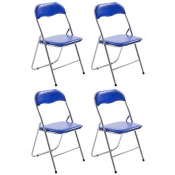 Sillas Plegables Felix Azul/Plateado