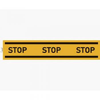 Cartello Adesivo Stop Obbligatorio – Colore Giallo, 100 m
