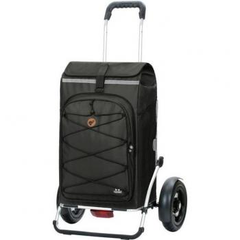 Royal Shopper Plus Fado 2.1 – Schwarzer Trolley mit Thermofach (9 L), klappbar, bis 50 kg tragfähig, wasserabweisend