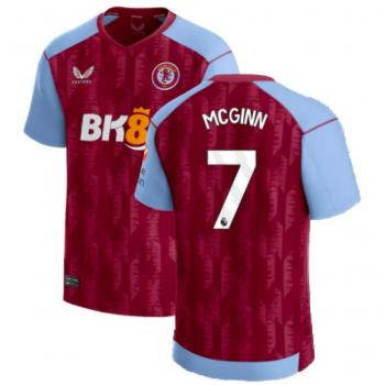 T-Shirt domicile Aston Villa 2024 – Couleur bordeaux, L – Adultes (McGinn 7)