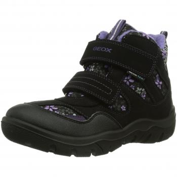 Geox J Frosty B ABX, Stivali da neve per bambina, con rivestimento caldo, neri