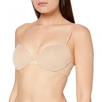 Calvin Klein T-Shirt Bra-Sculpted Sujetador, Color Beige para Mujer