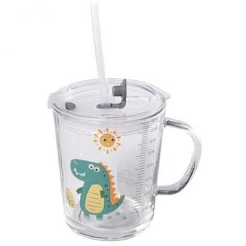 Intirilife Kinderbecher Glas Dino-Design