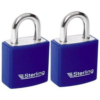 Sterling 40mm Aluminium Padlock Pair, Red & Blue (APL442P)