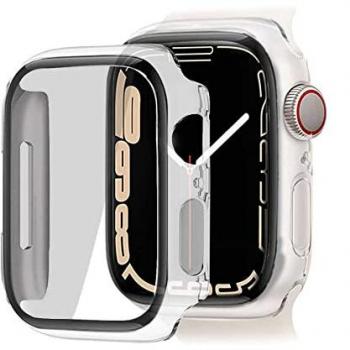 Funda de Protección con Cristal Templado para Apple Watch 8/7 (45mm)