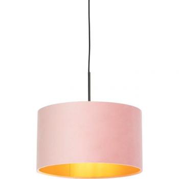 Lampada sospesa velluto rosa 35 cm