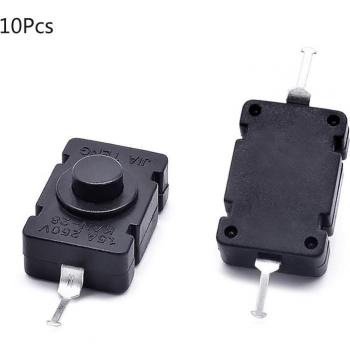 Interruptor de botón de encendido/apagado mini 10 unidades DC 30V 1A