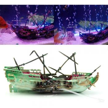 Sunken Boat Aquarium Accessory