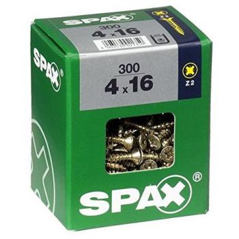 300 tornillo para madera spax pozidriv con cabeza avellanada, ø 4 x l. 16 mm