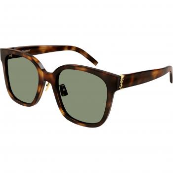 Occhiali da sole Saint Laurent SL M105/F 003 in acetato, verde La Habana, modello Cat Eye per donna