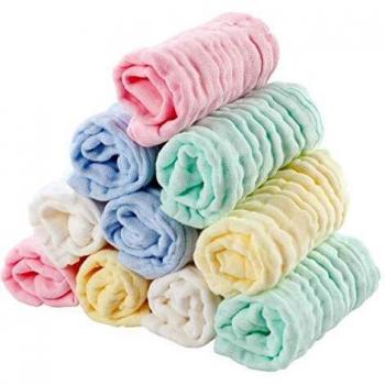 PureCotton Baby Wash Cloth Bundle – 10 Pieces