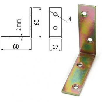 PowerLock 20‑Unit Steel Corner Brace 60×60 mm