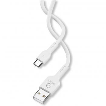 Câble Micro‑USB Flex 1 m Blanc