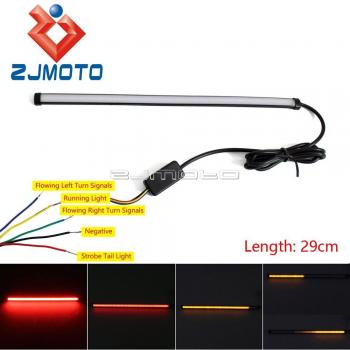 Éclairage arrière moto LED 29CM, clignotants séquentiels