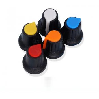 10Pcs WH148 Plastic Potentiometer Knob Cap with Plum Handle 15x17mm AG2 6MM