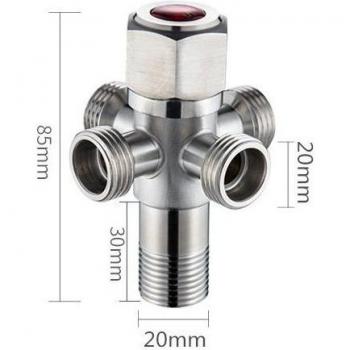 G1/2 Stainless Steel Shower Diverter with Bracket