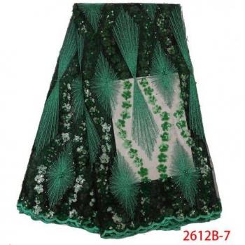 Sequined French Tulle Lace Fabric KS2612B-5