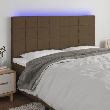VidaXL Kopfteil Stoff Dunkelbraun 200x5x128 cm