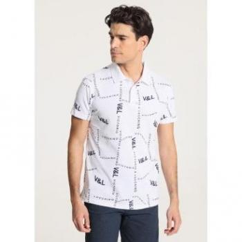 Polo Victorio & Lucchino bianco 2XL a maniche corte 11089