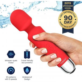 Kabelloser Yarosi MassageStab – Supervibration & Entspannung in Rot