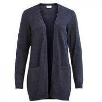 Vila Strickjacke Ril Dunkelblau Regular Fit