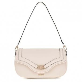 Borsa da Spalla Guess Dea Flap in Lana Bianca