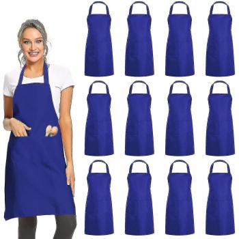 Pack de 12 tabliers noirs unisexes avec poches
