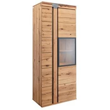 Vitrine en Bois Huilé 80x45 Chêne Sauvage