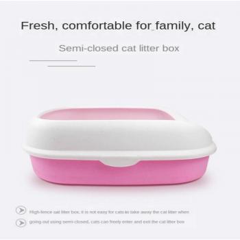 Caja de arena antisalpicaduras para gatos