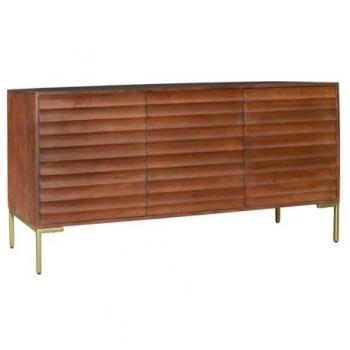 Buffet en manguier et métal doré