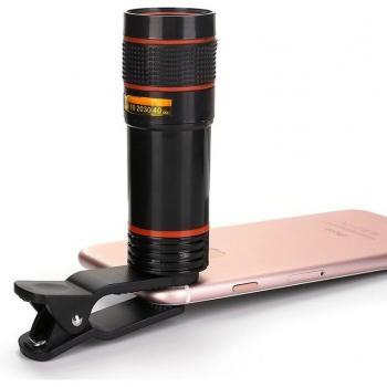 Teleobjektiv 12X für Smartphones mit Clip-Halterung