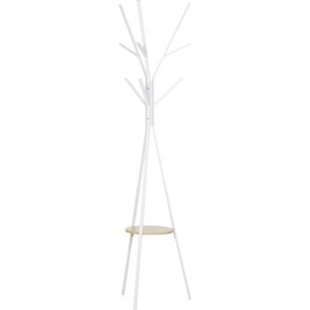 Appendiabiti a Terra per Ingresso Attaccapanni Moderno Bianco 45x45x180cm